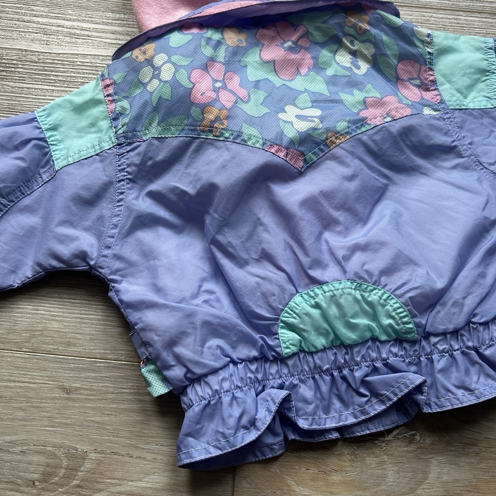 Weestuff Vintage Girls Purple And Pink Floral And Bow Jacket 24M - Picture 6 of 9